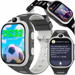 Ceas Inteligent Forever Kids Boost KW-530 Call, Ecran IPS 2", 4G LTE, Wi-Fi, GPS, Buton SOS, IP67, Android/iOS, Negru