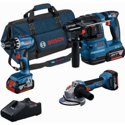 Set combi BOSCH 0615A5007L, 1x GSR, 1x GWS, 1x GBH, 3x 4.0Ah, 1xGAL 18V-40