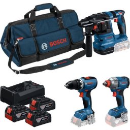 Set combi BOSCH 0615A50093, 1x GSR, 1x GDX, 1x GBH, 3x 5.0Ah, 1x GAL 12V/18V-80