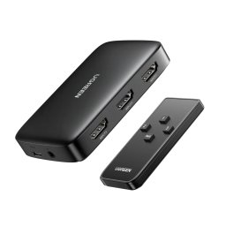 Switch splitter UGREEN 3-in-1 HDMI la HDMI, Negru