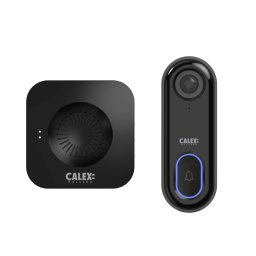 Set sonerie video Calex Smart 1080P cu difuzor wireless, Negru
