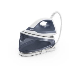 Statie de calcat Tefal Express Optimal SV4110E0, 2200 W, 1.2 litri, jet de abur 190 g/min, talpa Xpress Glide, jet de abur vertical, presiune 5 bar, oprire automata, functie anticalcar, albastru