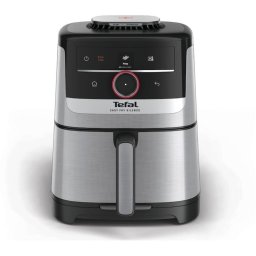 Friteuza cu aer cald Tefal Easy Fry Silence EY572DE1, 1670 W, 5l, 11 programe, pana la 220°C, afisaj digital, functie mentinere cald, Argintiu/Negru