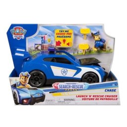 Vehicul Paw Patrol Spin Master - Chase Launch 'N' Rescue Cruiser cu figurina