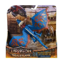 Spin Master - Set figurine How to train your dragon - Trial of Fire, Deadly Nadder si Astrid