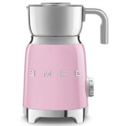 Aparat pentru spumarea laptelui Smeg MFF11PKEU, 500 W, 600 ml, 8 programe, Cana detasabila, Oprire automata, Roz