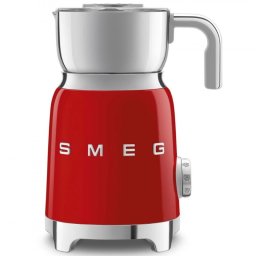 Aparat pentru spumarea laptelui Smeg MFF11RDEU, 500 W, 600 ml, 8 programe, Cana detasabila, Oprire automata, Rosu