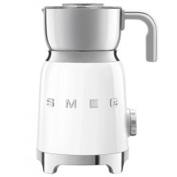 Aparat spumare lapte Smeg MFF11WHEU, 500 W, 600 ml, 8 programe, Cana detasabila, Oprire automata, Alb