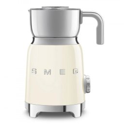 Aparat pentru spumarea laptelui Smeg MFF11CREU, 500 W, 600 ml, 8 programe, Cana detasabila, Oprire automata, Crem