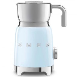 Aparat spumare lapte Smeg MFF11PBEU, 500 W, 600 ml, 8 programe, Cana detasabila, Oprire automata, Albastru pastel