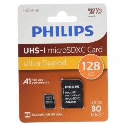 Card memorie Philips MicroSDXC Card 128GB Class 10 UHS-I U1 incl. Adapter