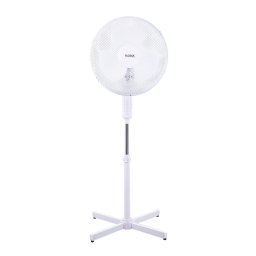 Ventilator cu picior, 40W, funcționare silențioasă, înălțime reglabilă 98–130 cm, oscilație 90°, alb FLORIA / ZLN1180