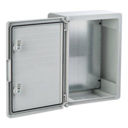 Cutie panou ABS cu ușă mată 700 x 500 x 250, gri / EXT800-700-008