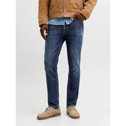 Jack & Jones Blugi barbati CLARK, cu talie medie si croiala Regular fit, Albastru inchis (SELECTATI MARIMEA: 36, SELECTATI LUNGIMEA: 32)