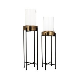 Eglo 428257 - Set de 2 sfeșnice IBUSUKI auriu/negru