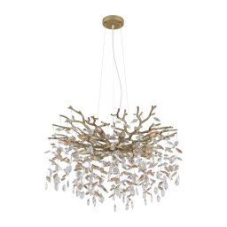 Globo 64138H2G - Candelabru suspendat pe cablu QUEENA 10xE14/40W/230V, auriu