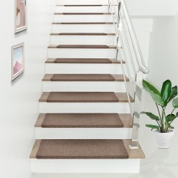 Set 15 covorase dreptunghiulare pentru trepte, maro închis, [en.casa]