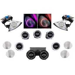 Pachet grile aerisire, difuzoare si tweeter LED 64 culori Mercedes C-Class W205