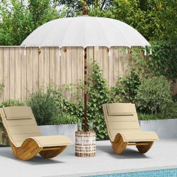 Umbrela balineza cu baza Crem 215 x 215 x 260 cm GartenMobel Dekor
