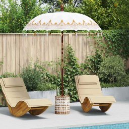 Umbrela balineza cu baza Crem 185 x 185 x 260 cm GartenMobel Dekor