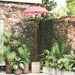 Umbrela balineza cu baza Roz 95 x 95 x 260 cm GartenMobel Dekor