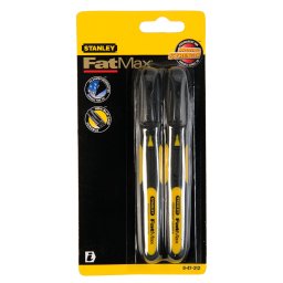 Set 2 markere permanente Stanley FATMAX negre, varf subtire