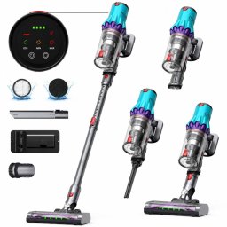 Aspirator vertical fara fir 300W, 35 kPa, ecran LED, perie iluminata