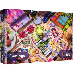 Puzzle Trefl Flamingo, 600 piese, multicolor, pentru 10+ ani