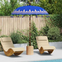 Umbrela balineza cu baza albastru 185 x 185 x 260 cm GartenMobel Dekor