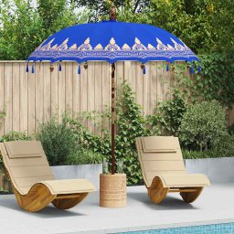 Umbrela balineza cu baza albastru 215 x 215 x 260 cm GartenMobel Dekor