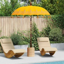 Umbrela balineza cu baza Galben 185 x 185 x 260 cm GartenMobel Dekor