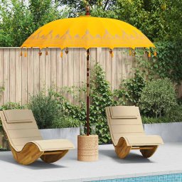 Umbrela balineza cu baza Galben 215 x 215 x 260 cm GartenMobel Dekor