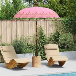 Umbrela balineza cu baza Roz 185 x 185 x 260 cm GartenMobel Dekor