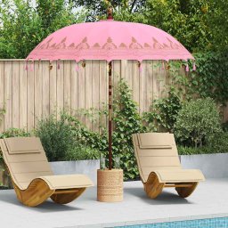 Umbrela balineza cu baza Roz 215 x 215 x 260 cm GartenMobel Dekor