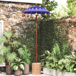 Umbrela balineza cu baza albastru 95 x 95 x 260 cm GartenMobel Dekor