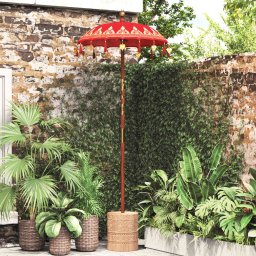 Umbrela balineza cu baza Rosu 95 x 95 x 260 cm GartenMobel Dekor