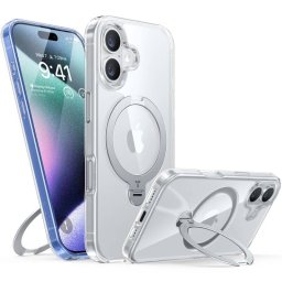 Husa Torras Apple iPhone 16 Plus Ostand Spin Transparent