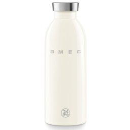 Sticla termos SMEG Clima 50's Style WBF01CR, 500 ml, Inchidere ermetica, Pereti dubli, Otel inoxidabil 18/8, Crem