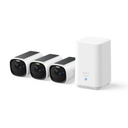 Camera de supraveghere Kit supraveghere video eufyCam E40, 2K HD, Incarcare solara, MaxColour Vision, Homebase 2 + 3 camere video