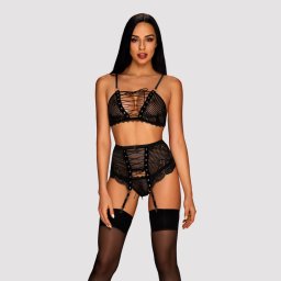 Obsessive Basitta Set Sutien, Portjartier și Tanga L/XL