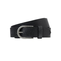 Jack & Jones Curea barbati, din piele naturala de vaca, catarama cu stift, Negru (SELECTATI MARIMEA: 140)