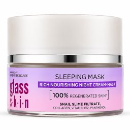 Cremă-Mască de Noapte Hidratare Intensă și Regenerare Glass Skin - Eveline Cosmetics (50ml)