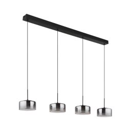 Globo 16024-4 - candelabru LED suspendat pe cablu BELINDA LED/24W/230V negru/fumuriu