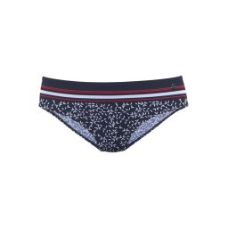 LASCANA Slip costum de baie 'Minimal' bleumarin / roșu / alb
