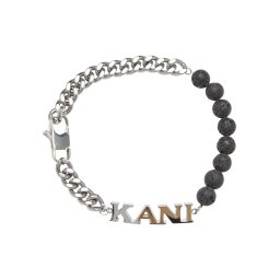 Karl Kani Brățară negru / argintiu