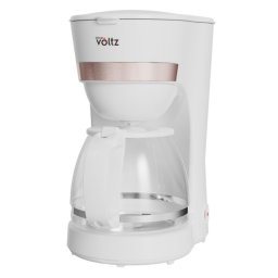 Cafetiera electrica Oliver Voltz OV51170WN, 600 W, 1,25 l, Sistem anti-picurare, Cana din sticla, Negru
