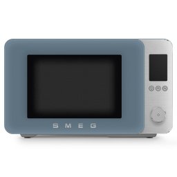 Cuptor cu microunde combinat cu aer cald SMEG Collezione MOC02SBMEU, 900 W, 27 l, 25 de programe, închidere lentă, setări personalizate, albastru