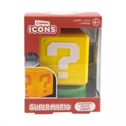 Super Mario: Lampă de noapte cu model semn de întrebare