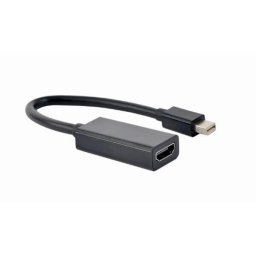 ADAPTOR video SPACER, Mini-DisplayPort (T) la HDMI (M), rezolutie maxima 4K (3840 x 2160) la 30Hz, 0.15m, black,"SPVC-mDPM-HDMIF-4K30-0.15