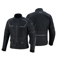 Geaca moto textila SM Racewear Arizona - Barbati - Vara - Ventilata integral - Protectii CE - Negru